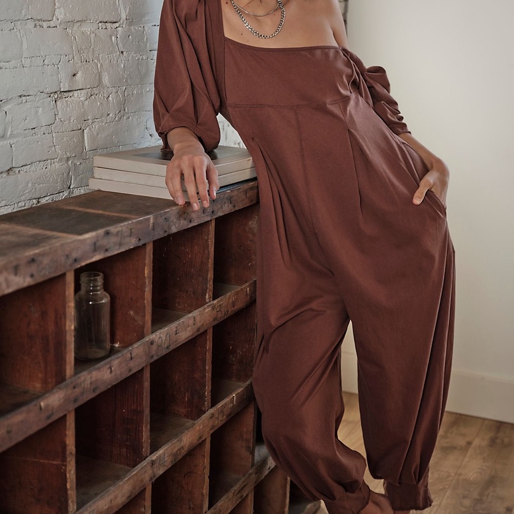 NWT- Free People Lotta Love Romper - Small, Brown Butter